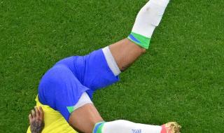 内马尔世界杯受伤